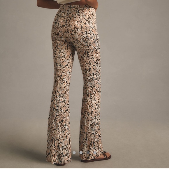 Anthropologie Satin Flare Pants - Picture 2 of 5